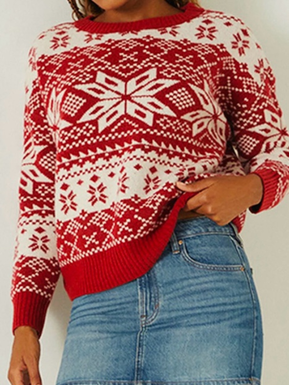 Your Favorite Fair Isle Sweater - Red